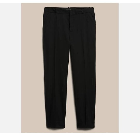 Banana Republic Mid Rise Curvy Straight Ryan Trouser Pants Black Size 2 $100 NWT - Picture 4 of 6